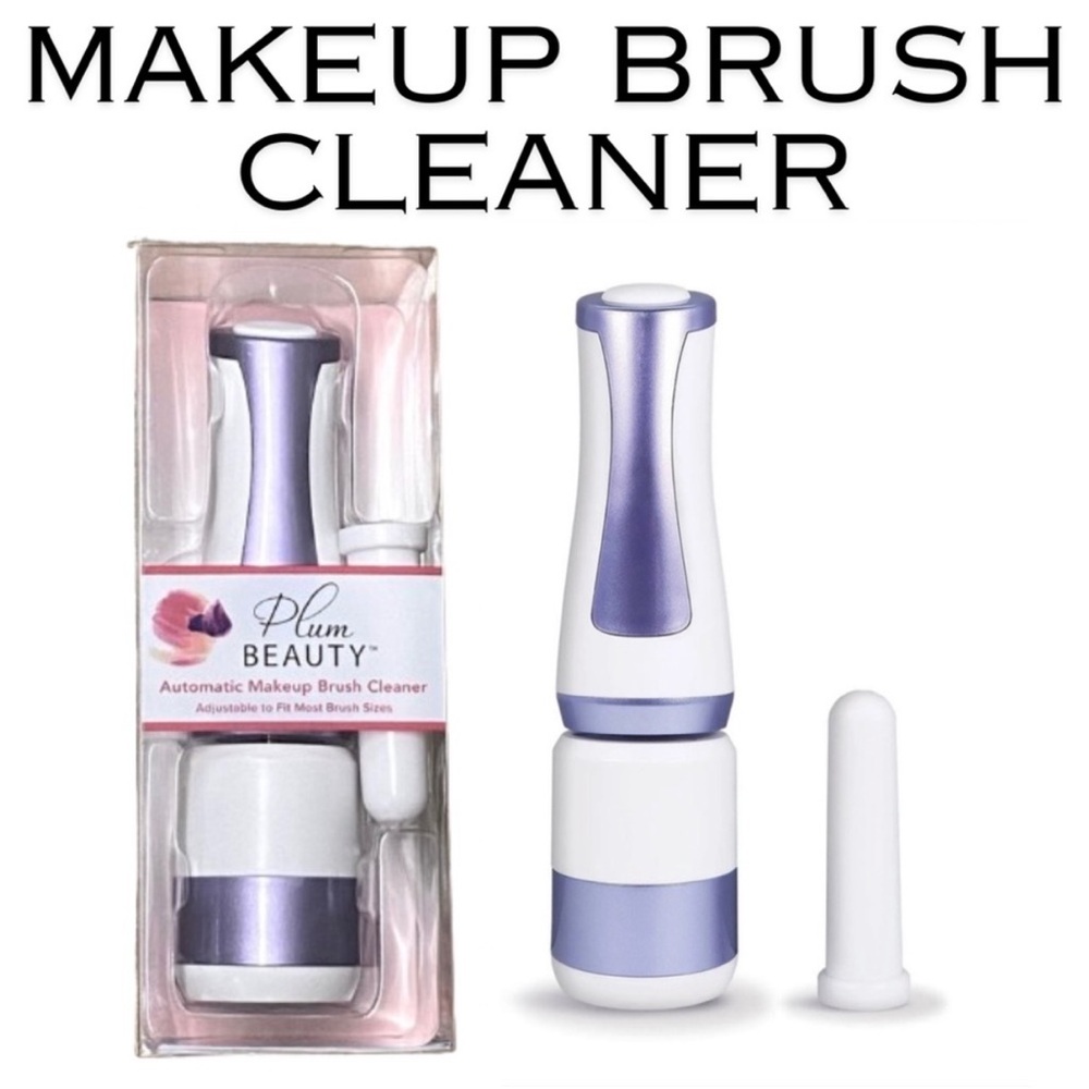 NEW Plum Beauty Automatic Makeup Brush Cleaner adjustable to fit most brushes